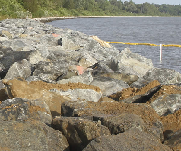 Shoreline Stabilization Waukesha/Milwaukee WI Terry's Excavating and Grading Services Waukesha/Milwaukee